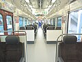 Interior view of 813-1100 series car KuHa 812-1101 in February 2007