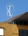 Image 35A small Quietrevolution QR5 Gorlov type vertical axis wind turbine on the roof of Bristol Beacon in Bristol, England. Measuring 3 m in diameter and 5 m high, it has a nameplate rating of 6.5 kW. (from Wind power)