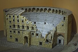 diorama van het theater van Aspendos