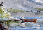 Կարմիր կանոե (The Red Canoe, 1889, watercolor, Peabody Collection)