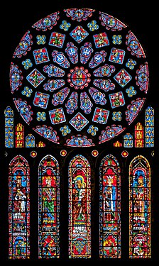 North transept rose window, c. 1235