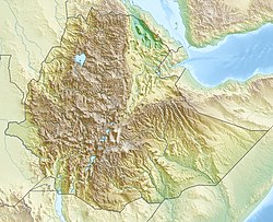 Addis Ababa trên bản đồ Ethiopia