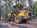 Komatsu WA320 front end loader (plant P7) in Perth Hills for a prescribed fire in October 2014.