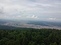 Blick vom Xing’an-Turm über Yichun
