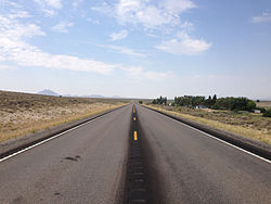 View south along SR 318 in Sunnyside