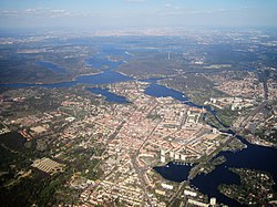 Aerial view of Potsdam