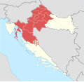 Map of Croatia proper within Republic of Croatia