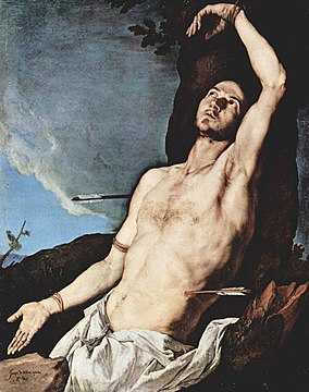 José de Ribera, Martyre de saint Sébastien, 1651, musée San Martino, Naples