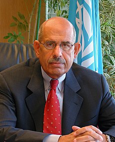 Pro-democracy activist Mohamed ElBaradei in 2005. Image: Sanao.