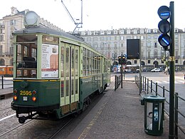 Tranvía en Turín, Italia.