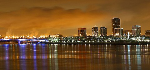 Long Beach, CA at night