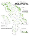 Ponderea ucrainenilor în Republica Moldova la nivel de comune