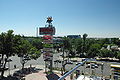 View of the crossroads of Tauke-khan Avenue and Kunaev Bulevard from "Mega Center Shymkent" shopping mall