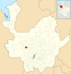 Location of the municipality and town of Giraldo, Antioquia in the Antioquia Department of Colombia