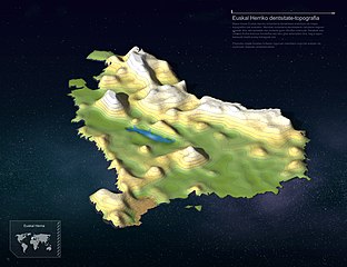 Dentsitatea (2017) topografia izango balitz bezala adierazia