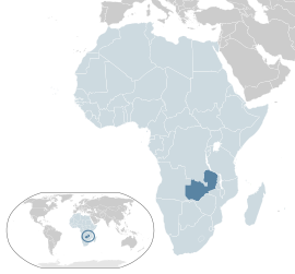 Розташування Замбії
