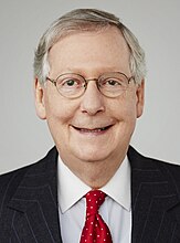 Foto van de Republikeinse leider in de Senaat Mitch McConnell