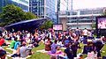 Image 58People watching the Championships' broadcast in Canary Wharf (from Wimbledon Championships)