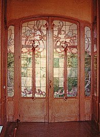 Doorway window of the Hôtel van Eetvelde by Victor Horta (1895)
