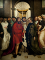 Marriage of D. Manuel I, as Saint Aleixo, and Maria of Aragon, as his wife, by Garcia Fernandes