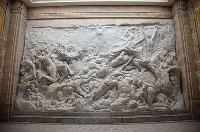 Detail of the relief made by Jef Lambeaux showcased in the Pavilion of Human Passions
