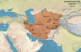 Territory of the Khwarazmian Empire c. 1215, on the eve of the Mongol conquests