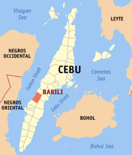 Barili na Cebu Coordenadas : 10°7'N, 123°32'E