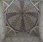 Marinid decoration in the cupola over the vestibule of Bab al-Ward, the central northern gate of the mosque