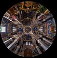 Spheric view of the interior of the Nova Gračanica church