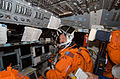 Pilot Tony Antonelli in his seat before launch of Discovery