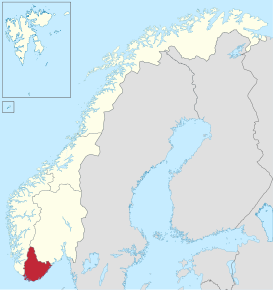 Localizarea regiunii în cadrul Norvegiei