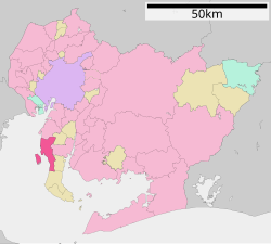 Location o Tokoname in Aichi Prefectur