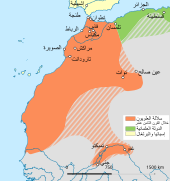 سلالة العلويين خلال أقصى اتساع لها (القرن 18).