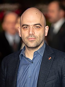 Roberto Saviano looking at camera