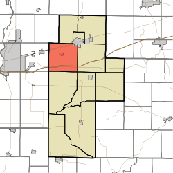 Location of Posey Township in Clay County