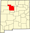 State map highlighting Sandoval County