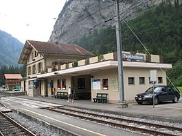 Zweilütschinen railway station, part of Gündlischwand