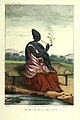 Image 10The Queen of Waalo - Lingeer Ndaté Yalla Mbodj (1810–1860) in her royal dress, seating and smoking a pipe. Credit: Llanta. Lithographer, Abbot P. David Boilat, author of text in his book Esquisses sénégalaises (1853). Source: cote : Gallica, bnf.fr - Réserve DT 549.2 B 67 M Atlas - planche n °5 - Notice n° : FRBNF38495418 - (Illustrations de Esquisses sénégalaises). Uploader to Wiki Commons Patricia.fidi More about Ndaté Yalla Mbodj...