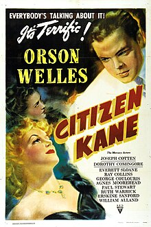 Welles on the poster for the 1941 film Citizen Kane