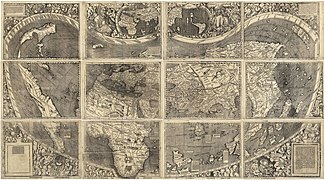 Карта світу Мартина Вальдземюллера, на якій уперше зображено Америку, 1507 рік