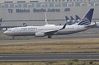 Boeing 737-800 de Copa Airlines au décollage.