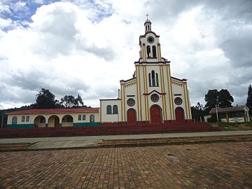 Central square and church