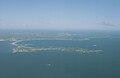 Aerial view of Nahant, as seen from an airplane