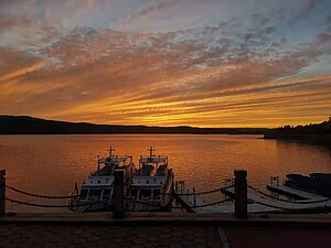 Sunset on Jingpo Lake