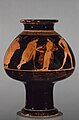 A third view of the same vase. A pederastic scene between two males.