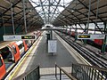 Inside the train shed