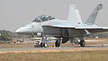 A F/A-18F Super Hornet at Aero India 2011