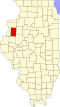 State map highlighting Warren County