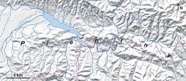 Topografická mapa Pienin