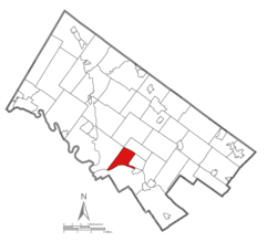 Location of West Norriton Township in Montgomery County, Pennsylvania